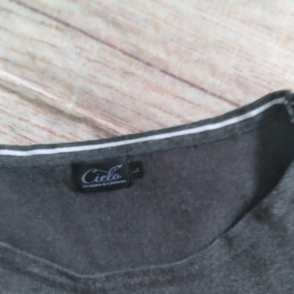 Cielo gray crew neck pullover size L - Picture 2 of 5